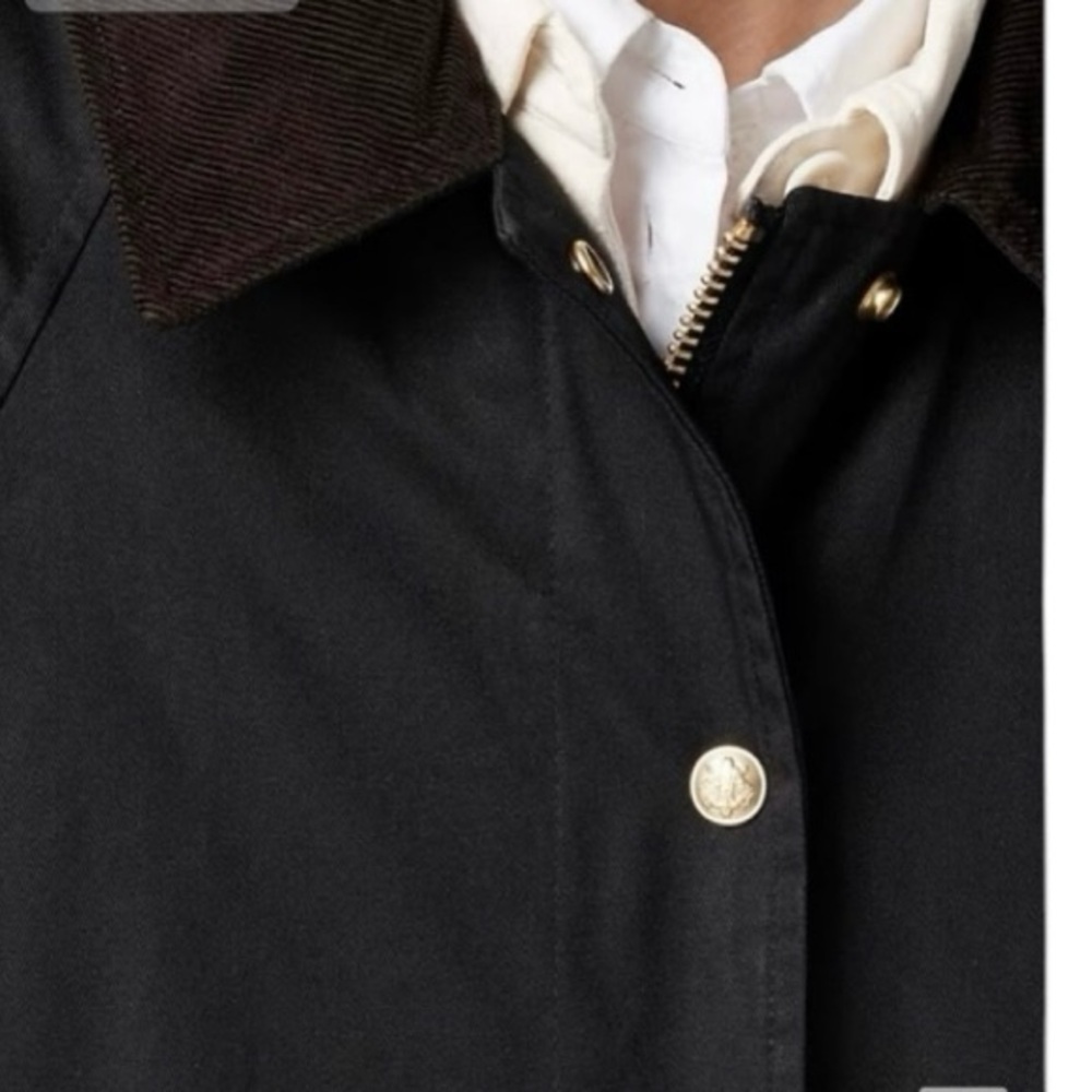 J Crew Collection Long Waxed Barn Jacket Removable Vest Black NWT Size L - Picture 7 of 15